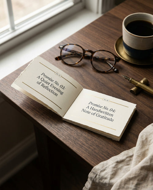 Dad Coupon Book open on a walnut desk