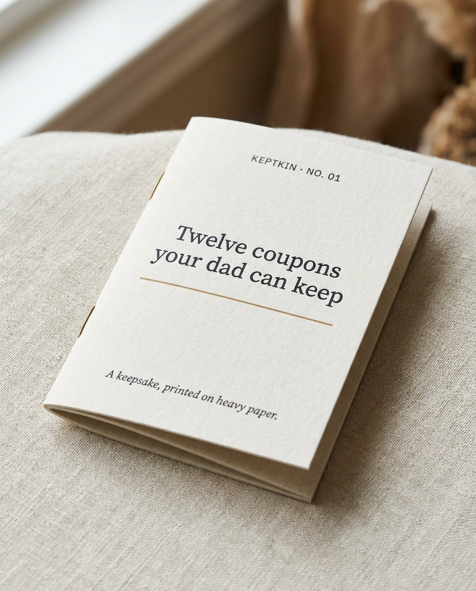 Mom Coupon Book — Twelve Small Promises, Heavy Paper