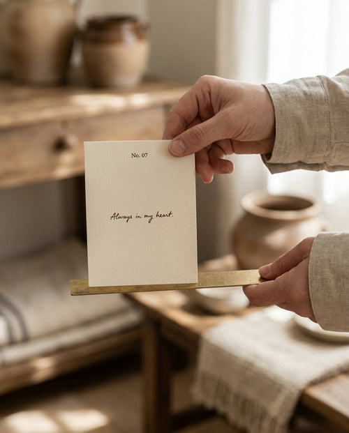 Holding a 52 reasons card