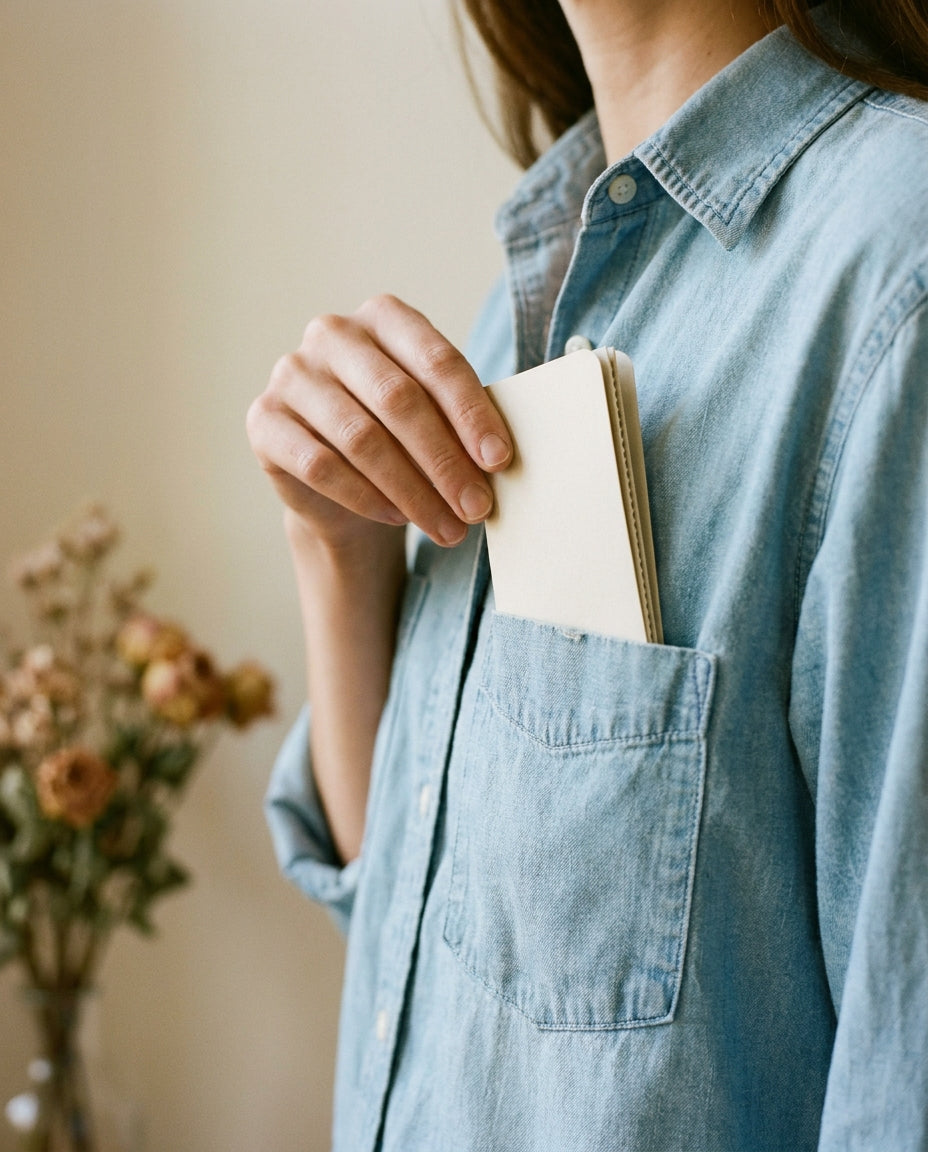 Mom Coupon Book pocket booklet in hand