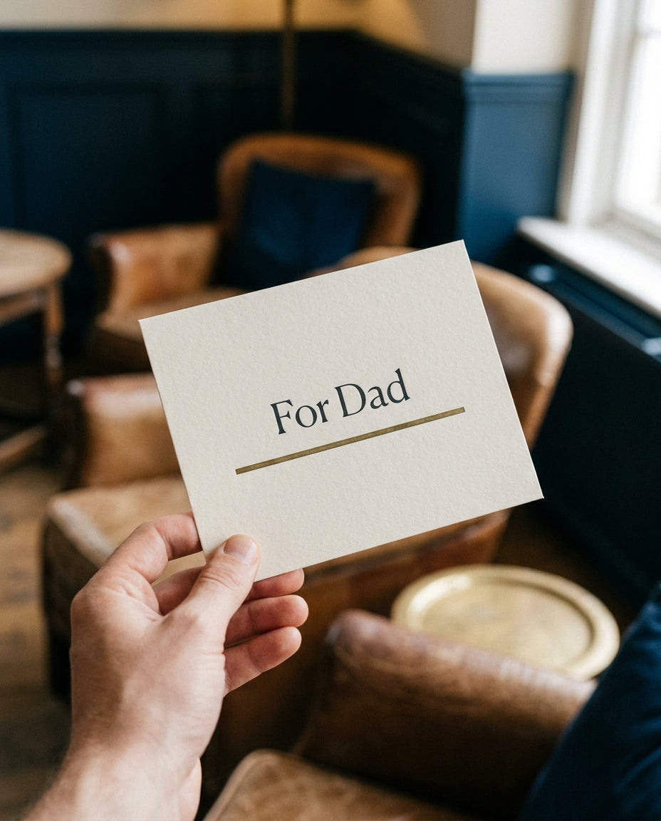 A Note for Dad — 'For Dad' card held in hand