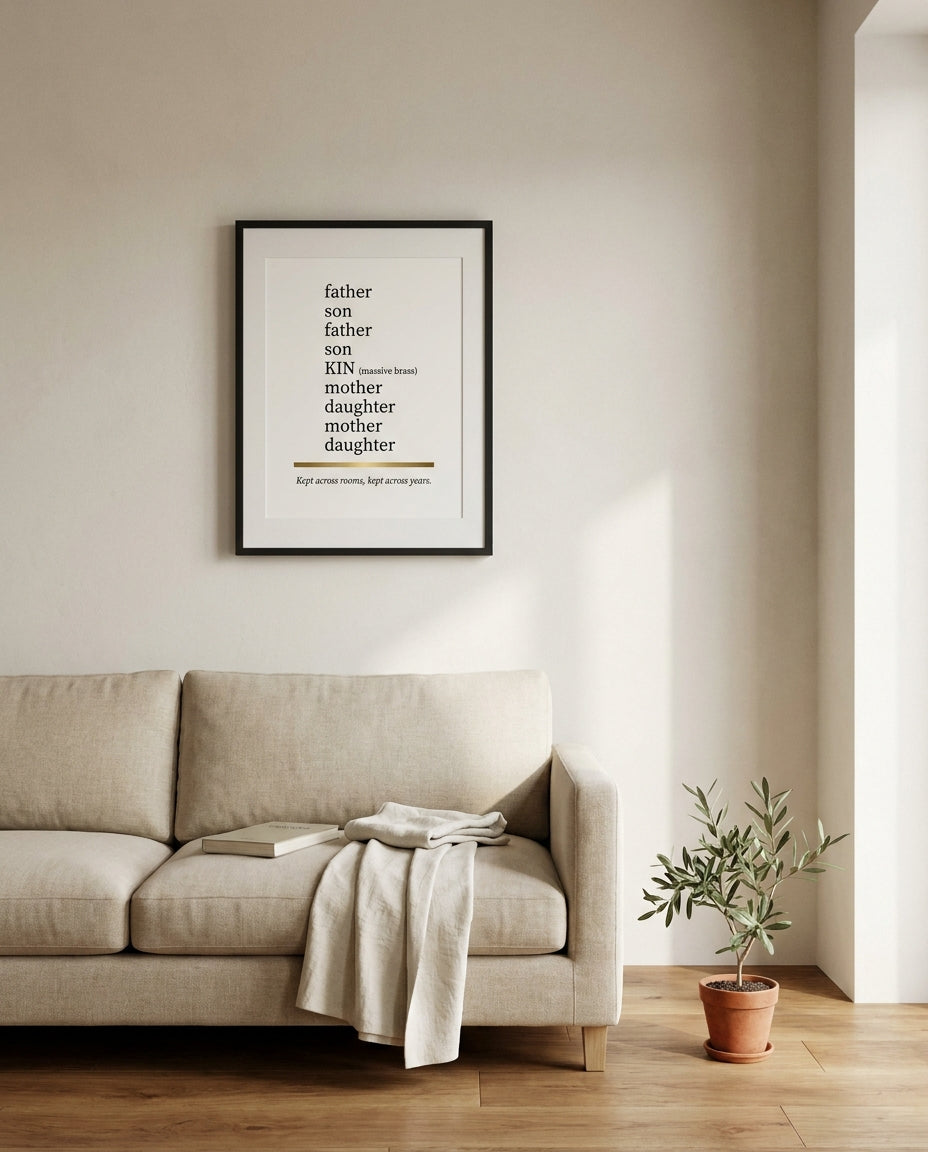 Mom wall art in a living room